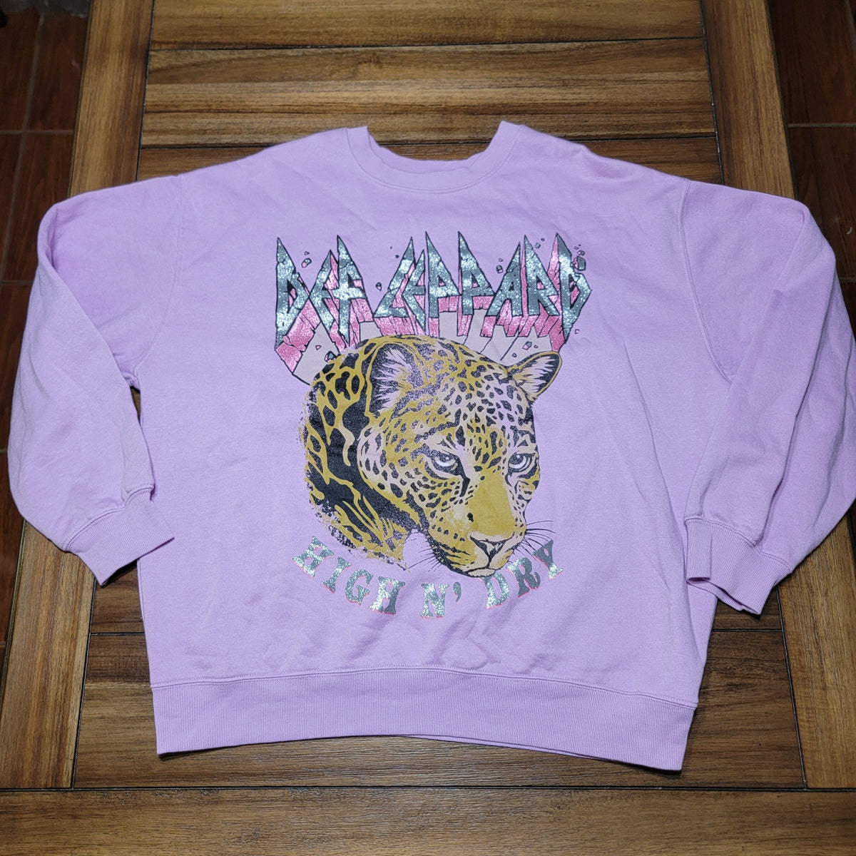 Def Leppard LS Purple Pullover Sweatshirt "High N' Dry" - Size XL