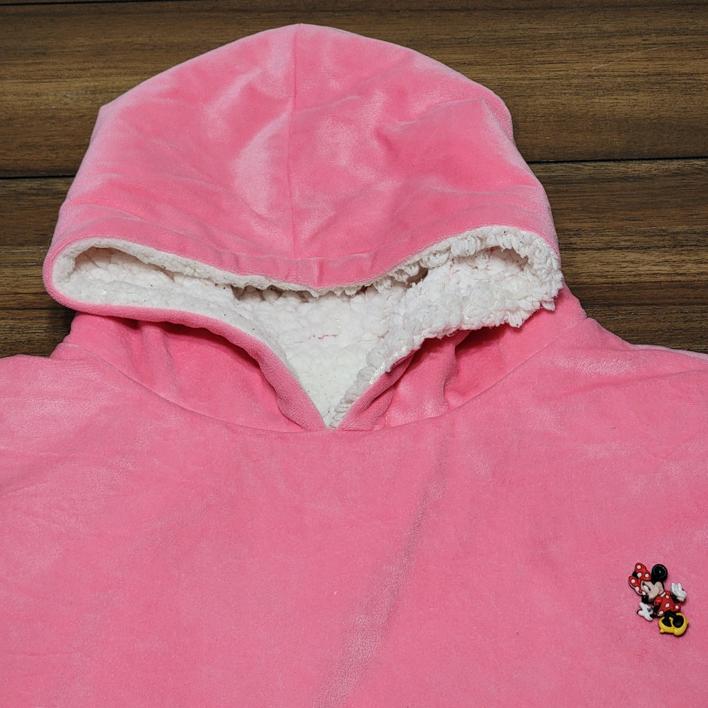 The Comfy Pink Internal Sherpa Hoodie w/ Minnie Mouse Rubber Pendant - One Size