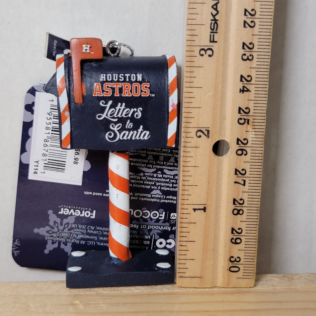 MLB Houston Astros Christmas Ornament Letters To Santa Mail Box - NWT