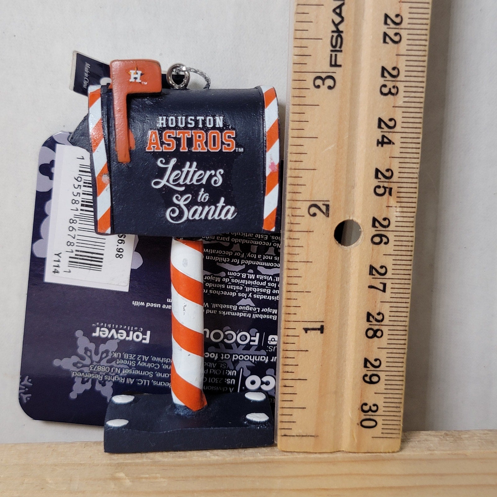 MLB Houston Astros Christmas Ornament Letters To Santa Mail Box - NWT