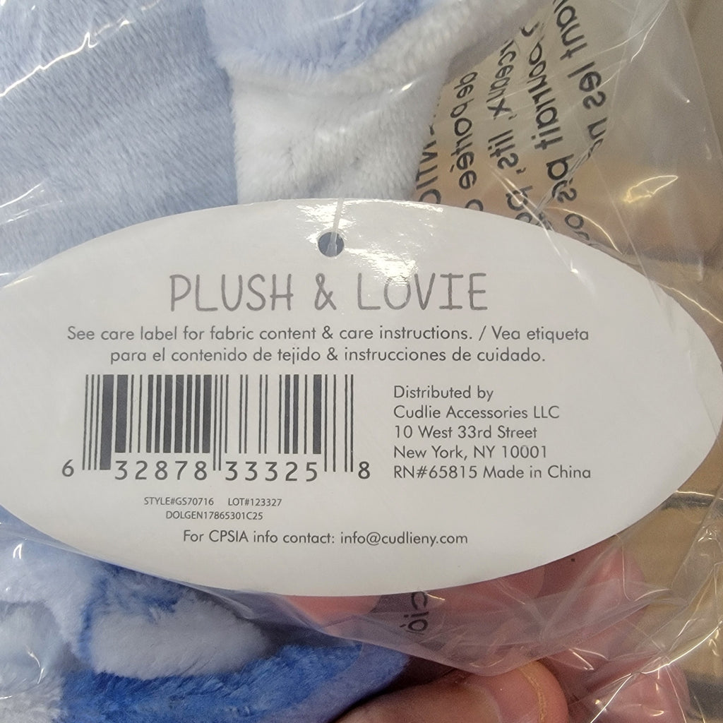 Little Beginnings Blue Elephant Plush & Blue Animal Lovey - NWT