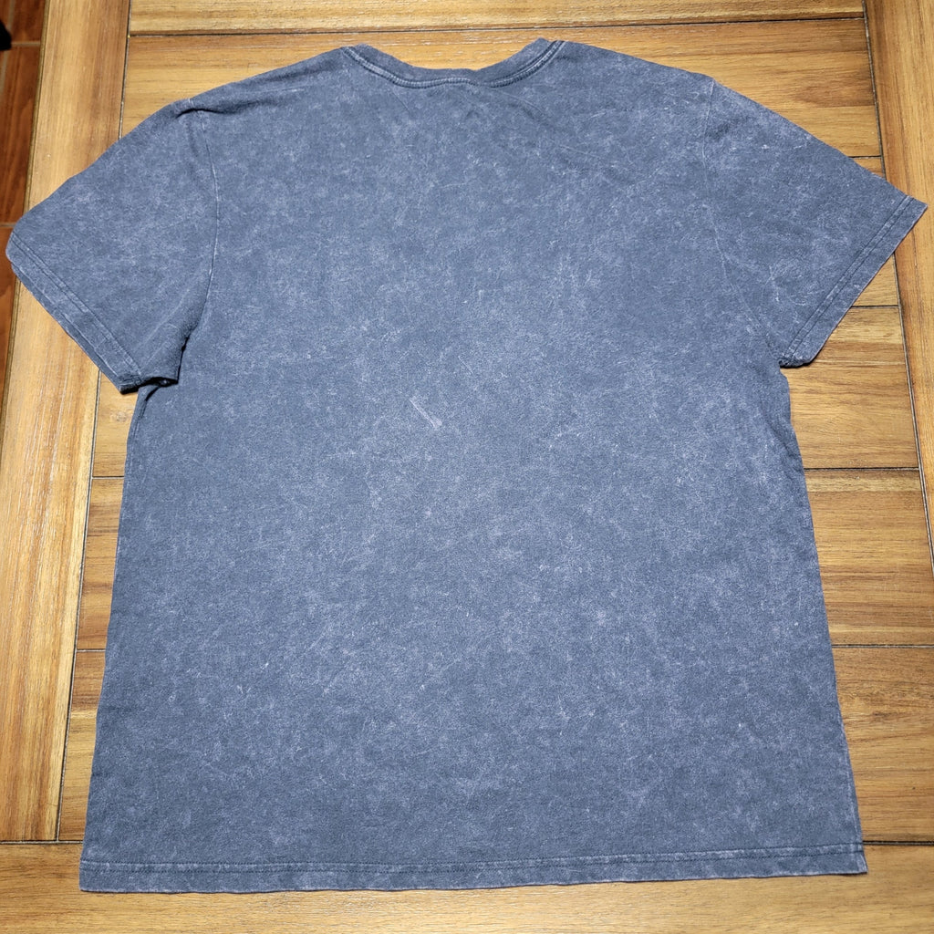 Willie Nelson Faded Black Unisex Tee Eagle & Guitar - Size Large