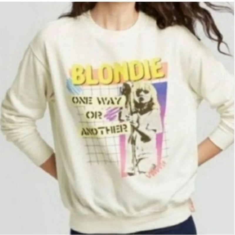 Blondie LS White Pullover Sweatshirt "One Way Or Another" - Size XL