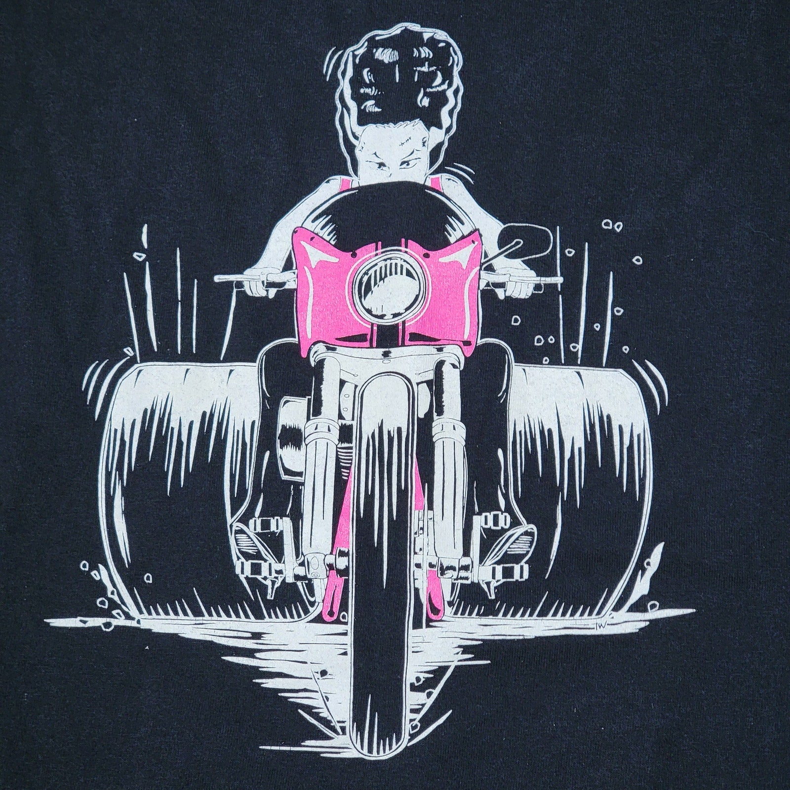 Frankenstein Trikes Black Tee "Stop Looking At My Rear End" - Size Medium