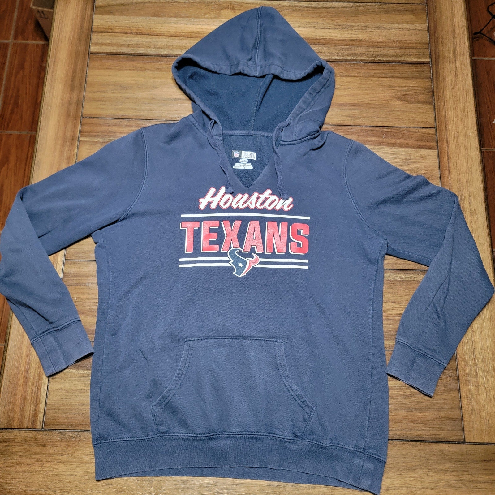 NFL Team Apparel Dk Blue Pullover Unisex Hoodie Houston Texans - Size Medium