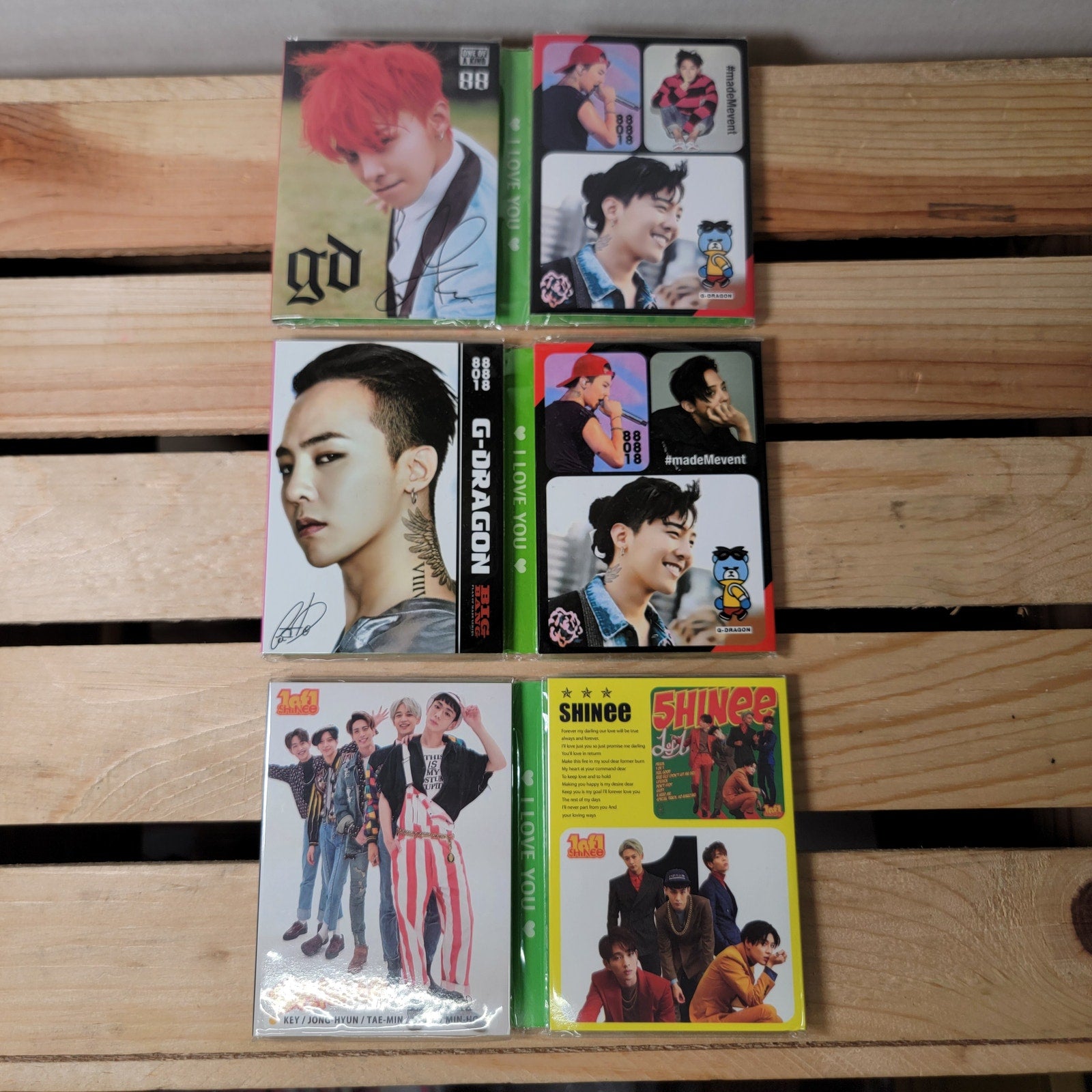 Set of 3 Photocard Memo Sets: 2 G-Dragon & 1 Shinee - NEW