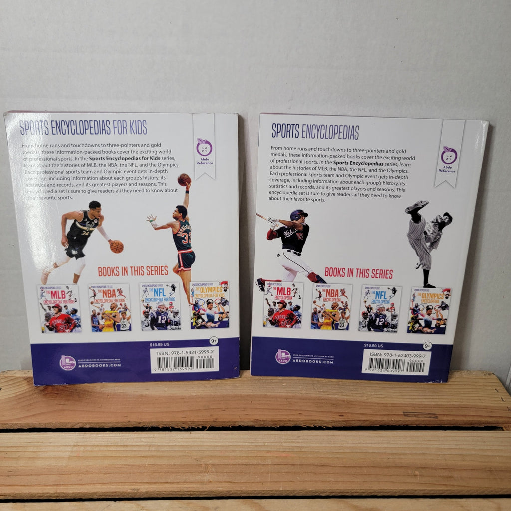 BOOKS Set of 2 Sports Encyclopedias For Kids: NBA and MLB
