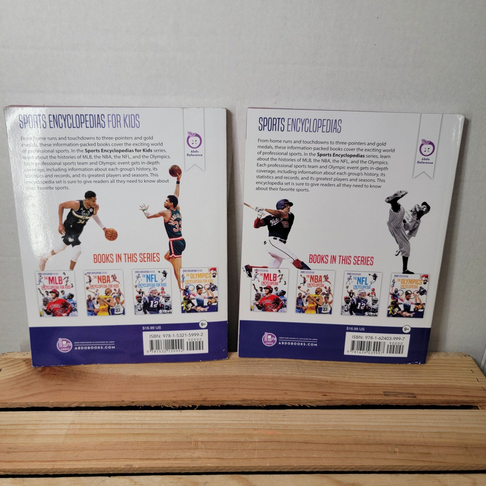 BOOKS Set of 2 Sports Encyclopedias For Kids: NBA and MLB