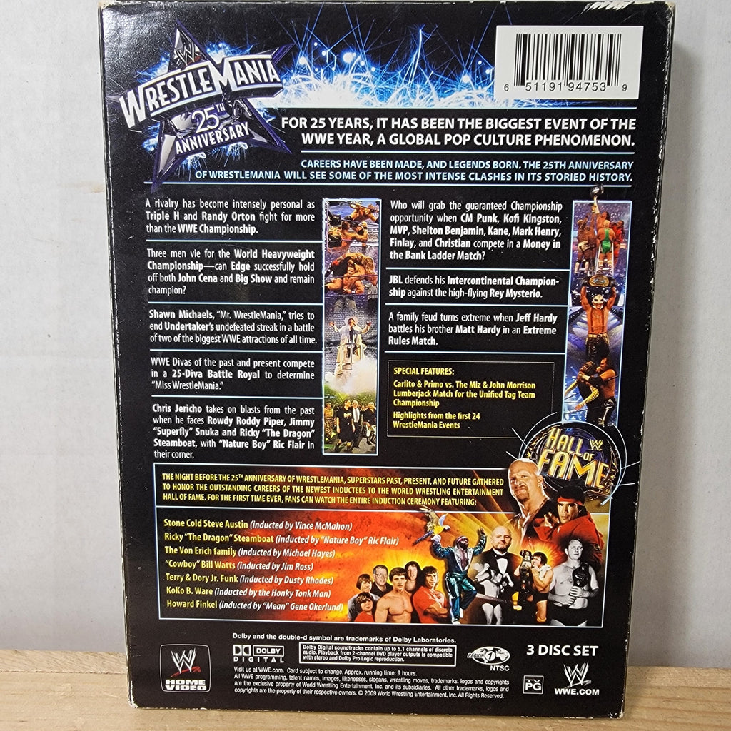 DVD WrestleMania 25th Anniversary 3 Disc Set