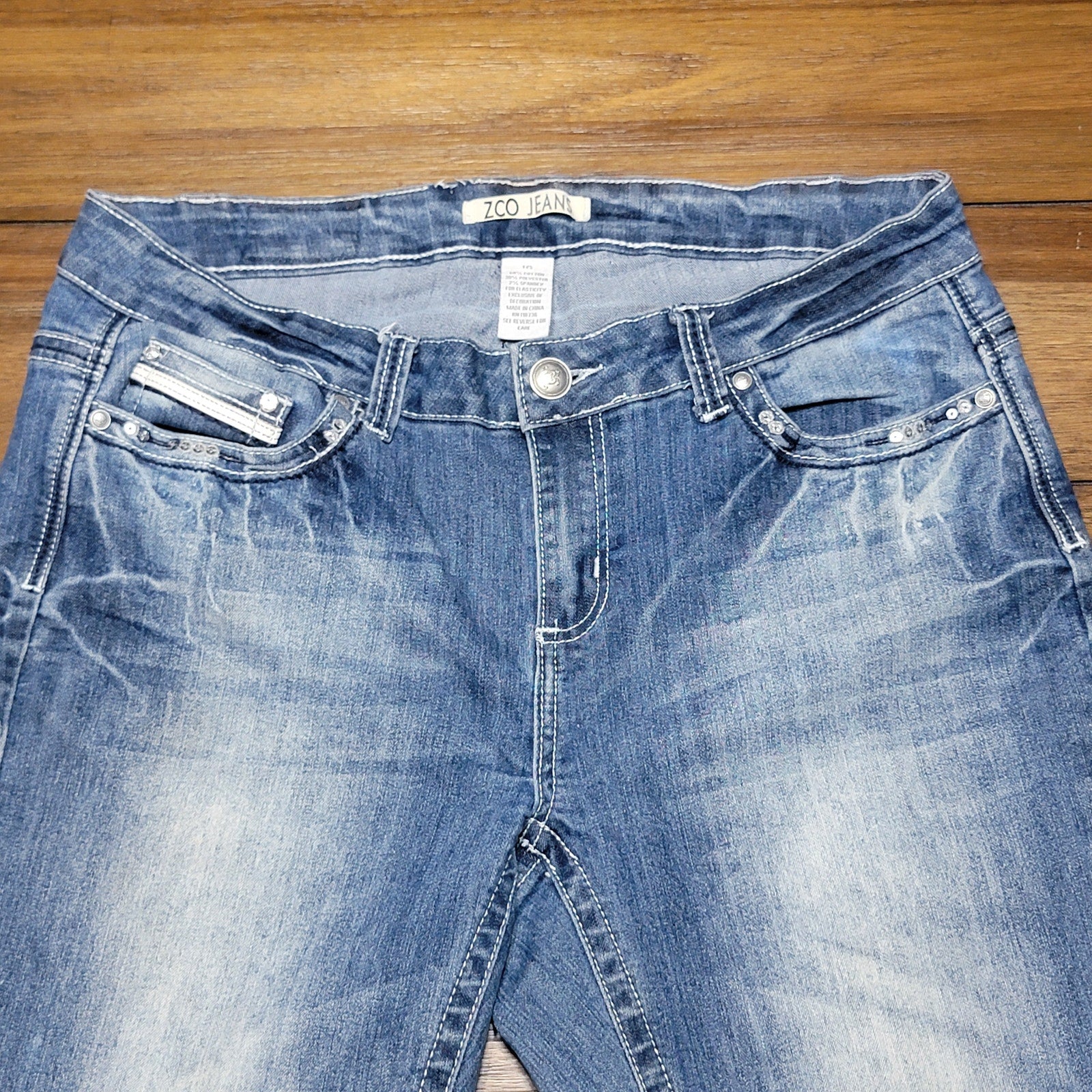 ZCO Jeans w/ Sequin Back Pockets - Size 16