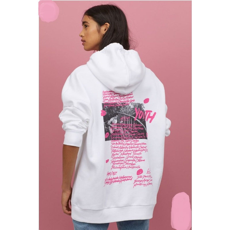 Shawn Mendez The Tour LS White Unisex Hoodie "Youth" - Size XL