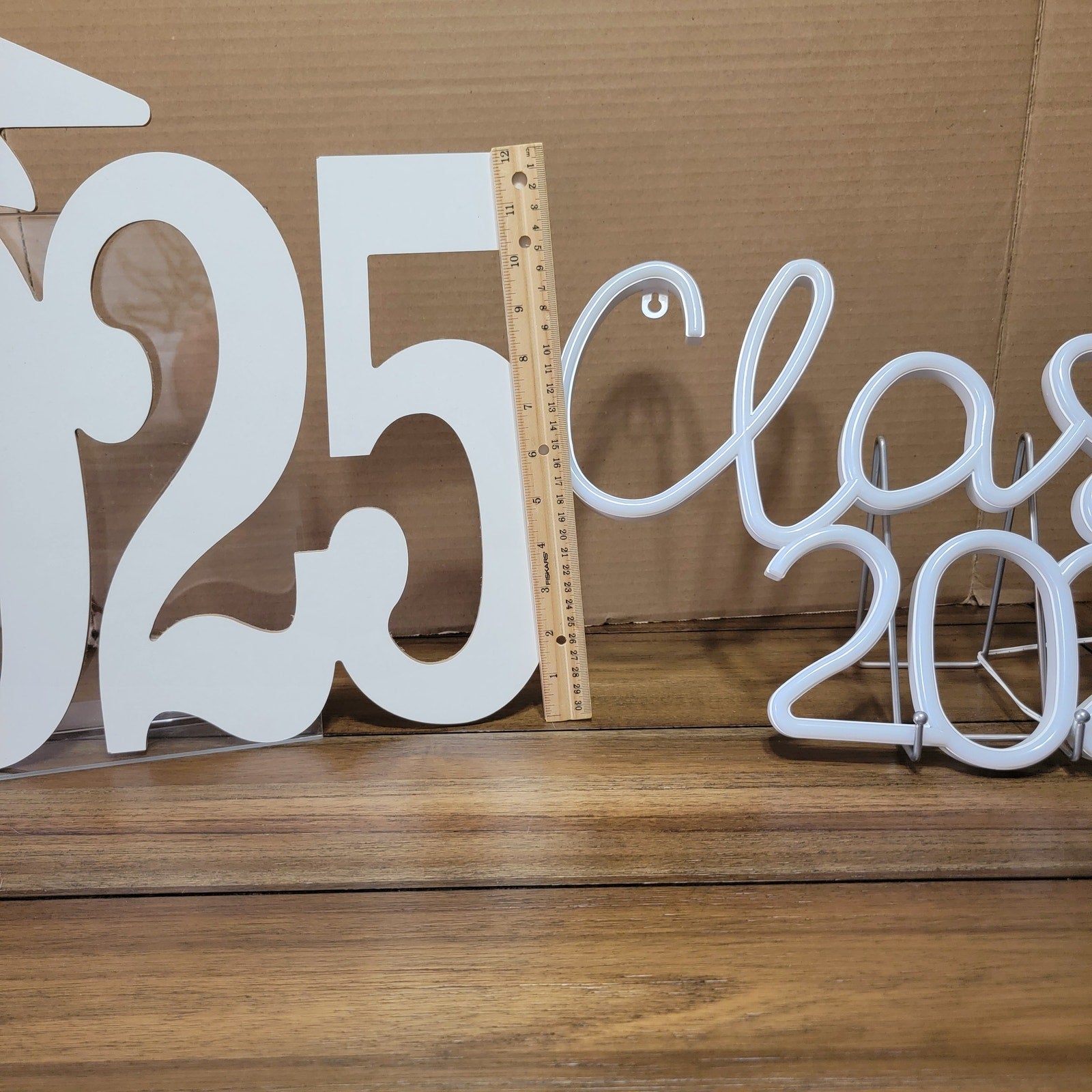 "Class of 2025" Light & "2025" Thin Wooden Cutout from Hobby Lobby