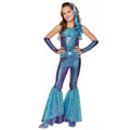 Spirit Halloween Girls Blue Mermaid Jumpsuit - Size Small