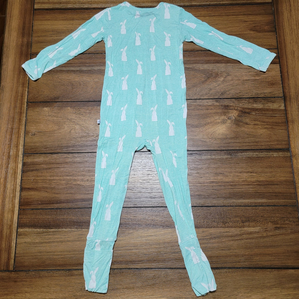 Birdie Bean Infant LS Green Rabbit Jumper w/ Optional Footies - Size 18-24M