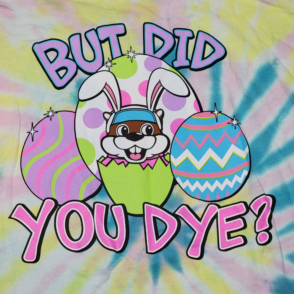 Buc-ee's Easter Pastel Tie-Dye Tee "But Did You Dye" - Size XL