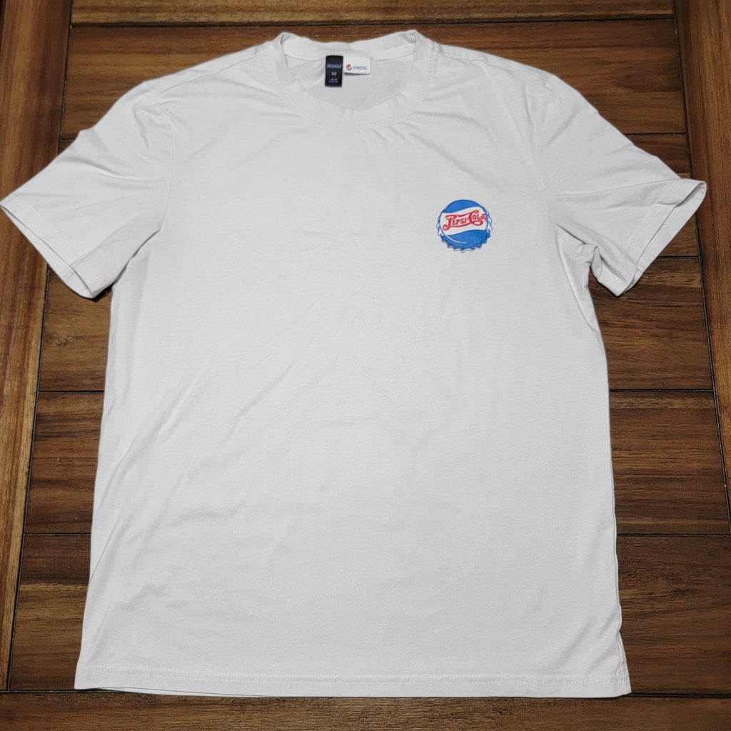 Romwe x Pepsi White Unisex Tee "More Bounce To The Ounce" - Size Medium
