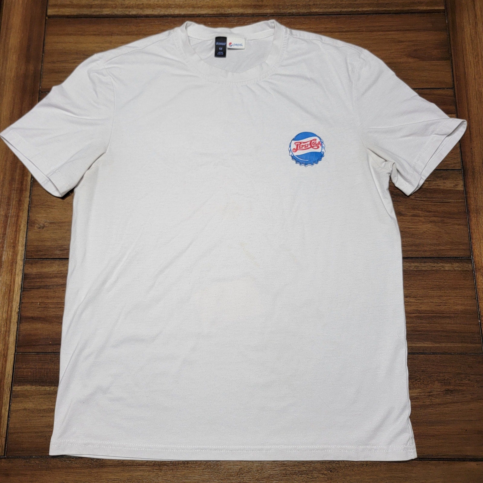 Romwe x Pepsi White Unisex Tee "More Bounce To The Ounce" - Size Medium