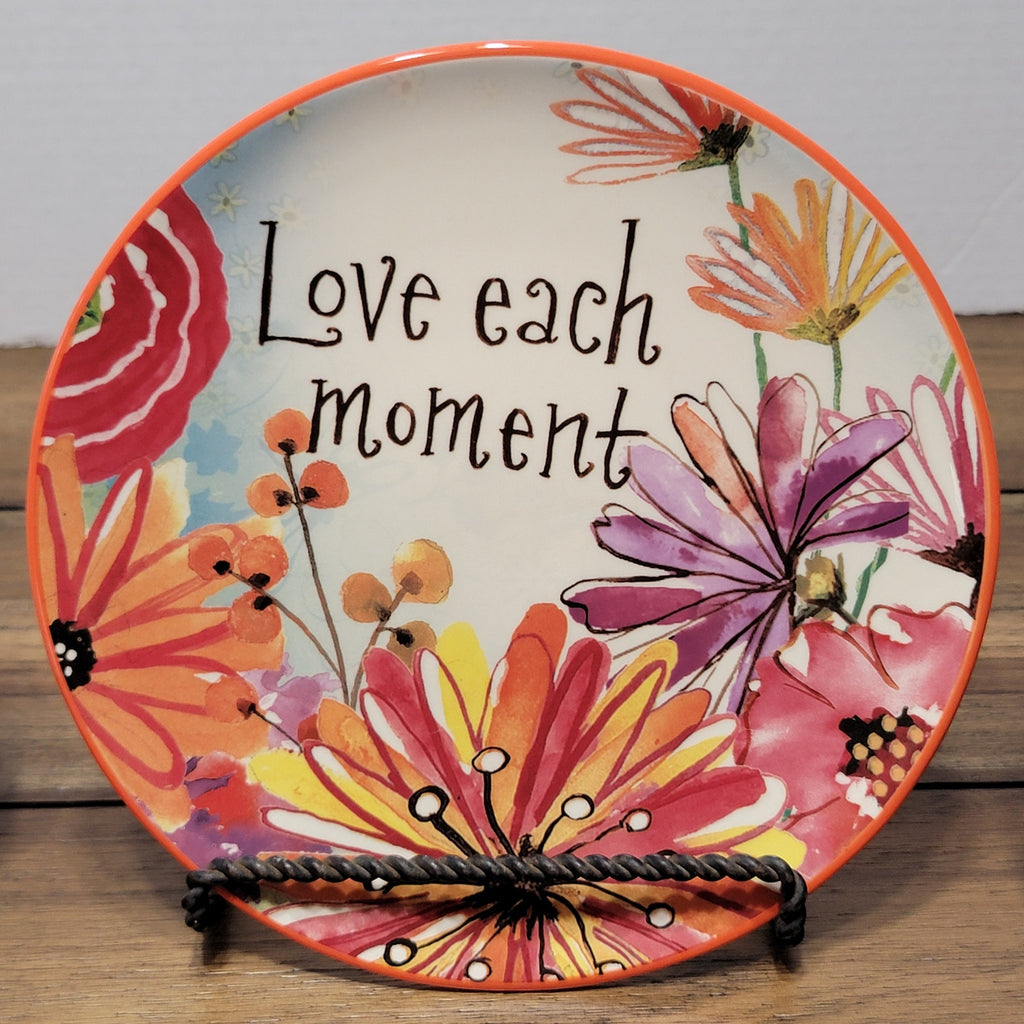 Set of 3 Cracker Barrel Positive Sayings Floral Plates