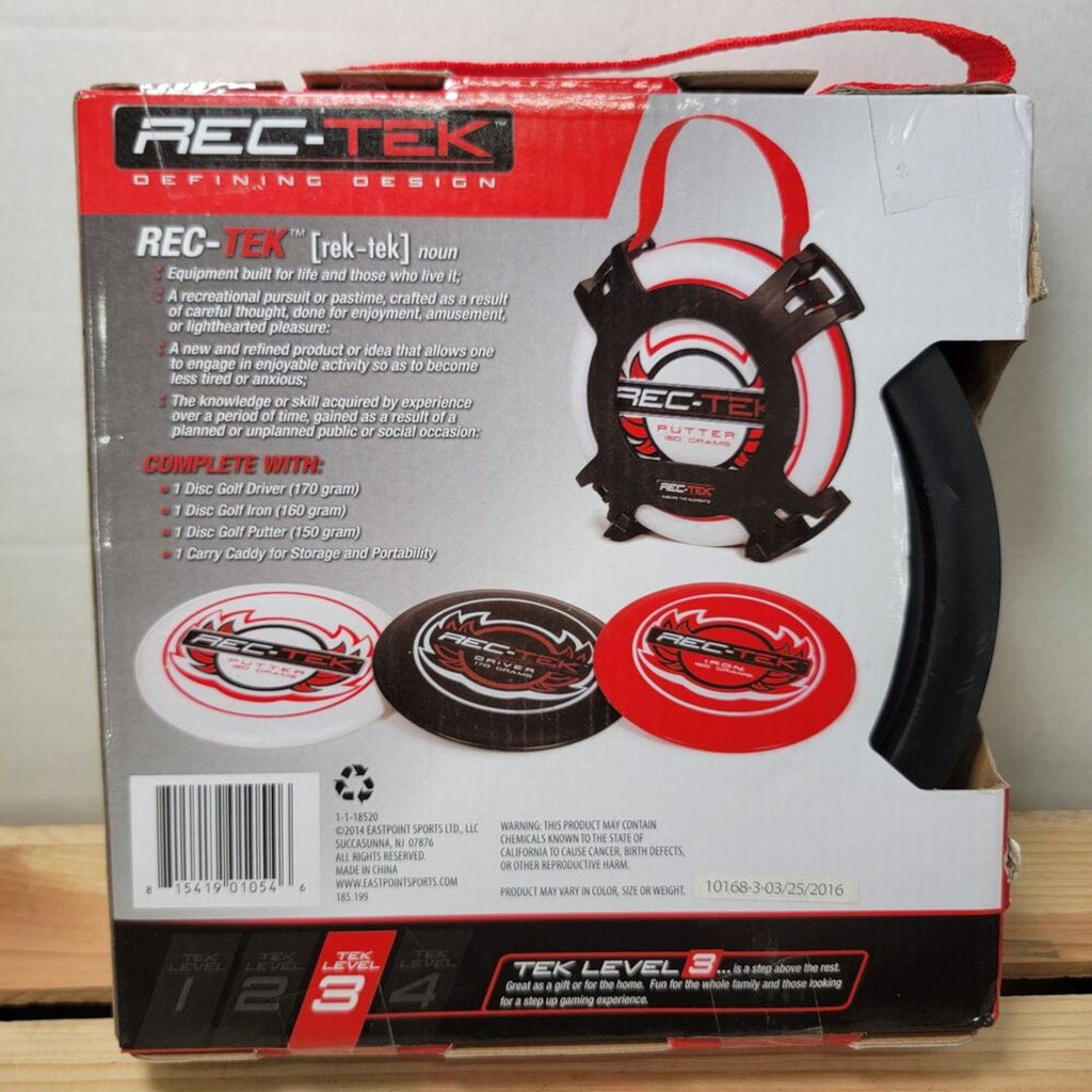 Rec-Tek Disc Golf Discs With Carry Caddy (Tek Level 3) NIB / NRFB