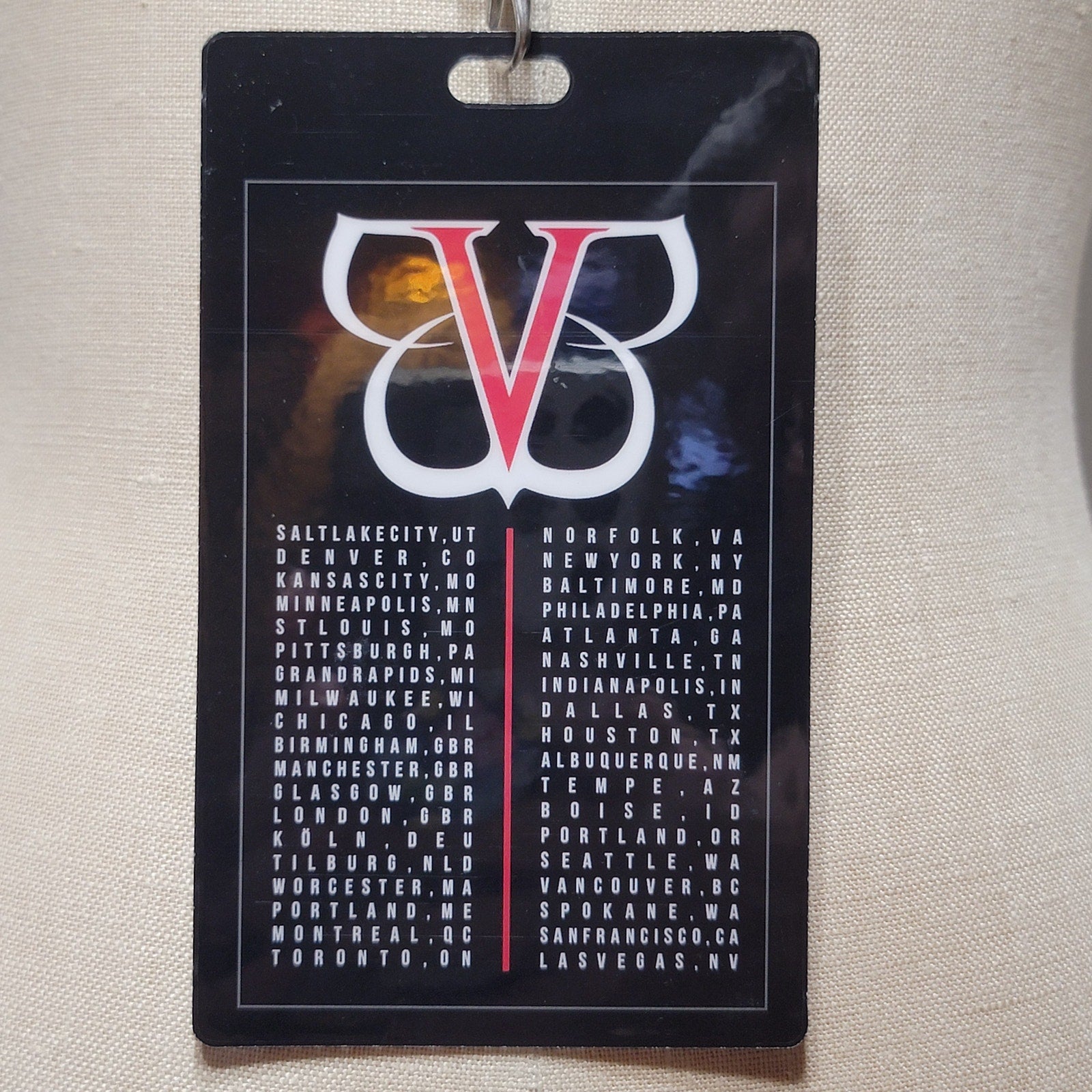 Black Veil Brides Laminated Pass 2018 Resurrection Tour w/ Lanyard