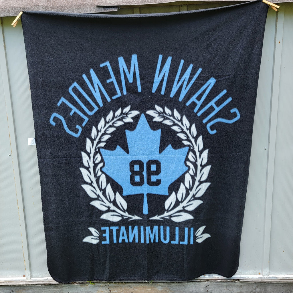 Shawn Mendez 98 Illuminate Black & Blue Fleece Throw 62" x 48"