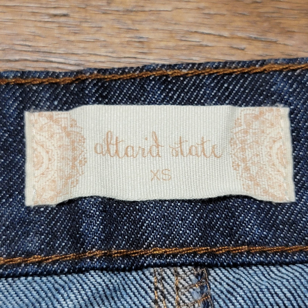 Altar'd State Full Zip Denim Mini Skirt - Size XS