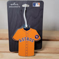 MLB Hallmark Houston Astros Christmas Ornament Flat Metal Orange Jersey - NWT