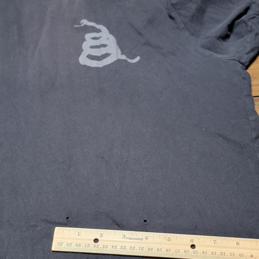 Grunt Style Black Unisex Tee Don't Tread On Me Snake - Size Large