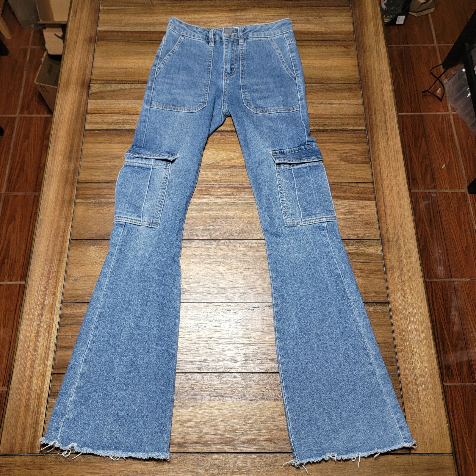 Banjara Cargo Jeans w/ Raw Hem - Size 1/24