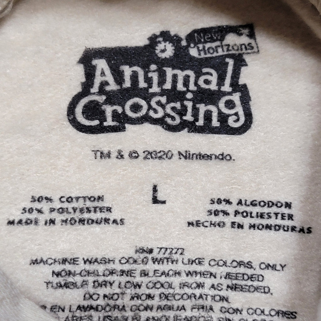 Animal Crossing LS Beige Unisex Hoodie "Nook, Inc. - Size Large