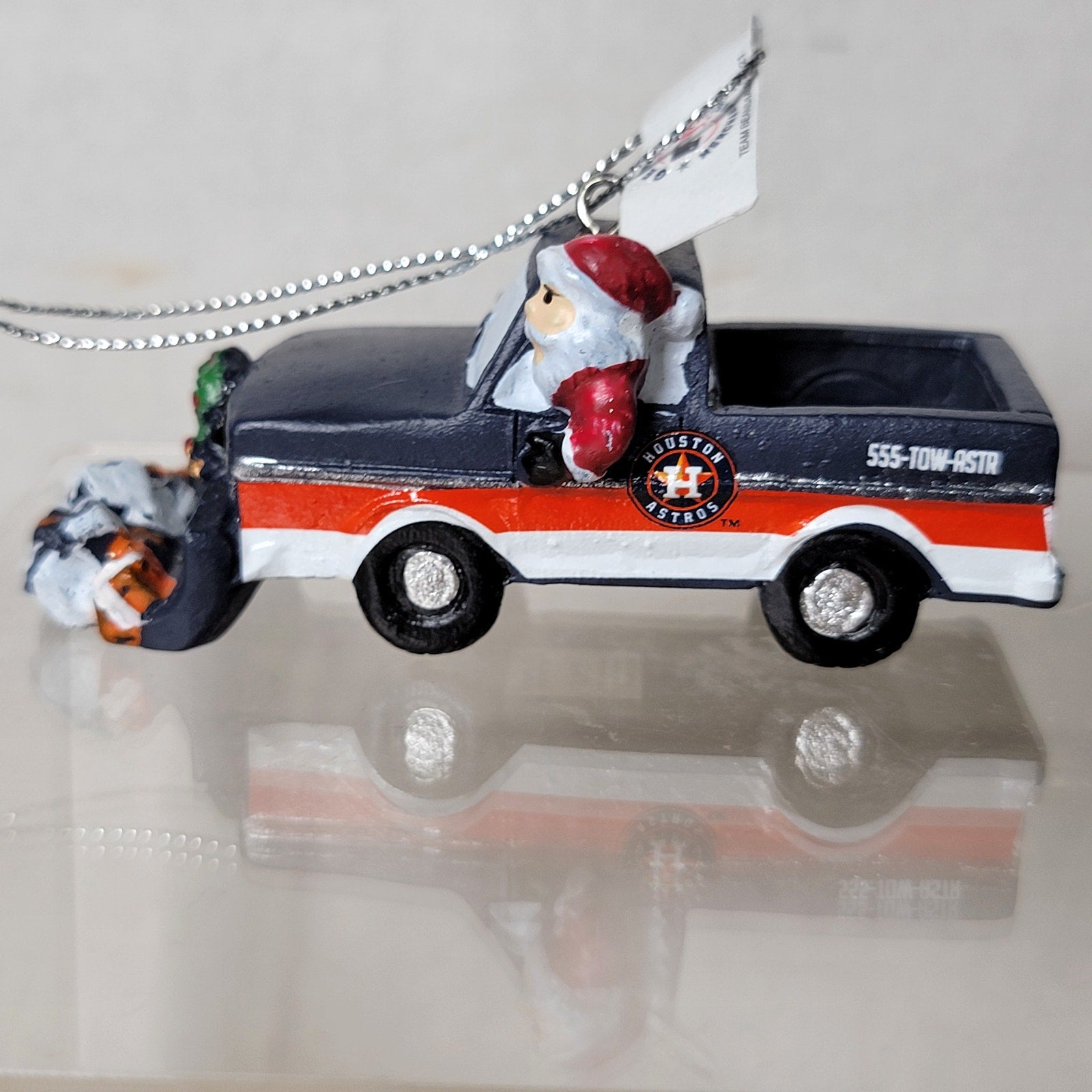 MLB Houston Astros Christmas Ornament Snow Plow Truck - NWT