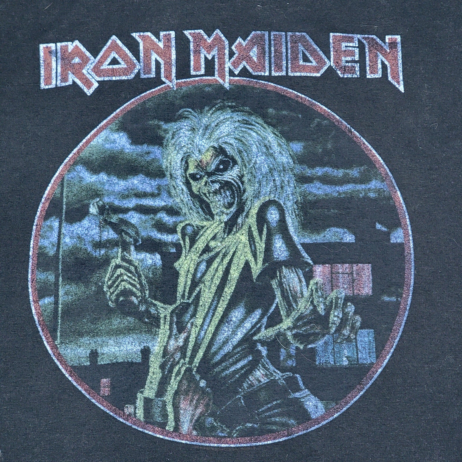 Iron Maiden Short Sleeve Pullover Black Hoodie - Size Small