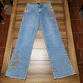 Andre Bini Boot Cut Denim Jeans w/ Studs & Embroidery - Size 6