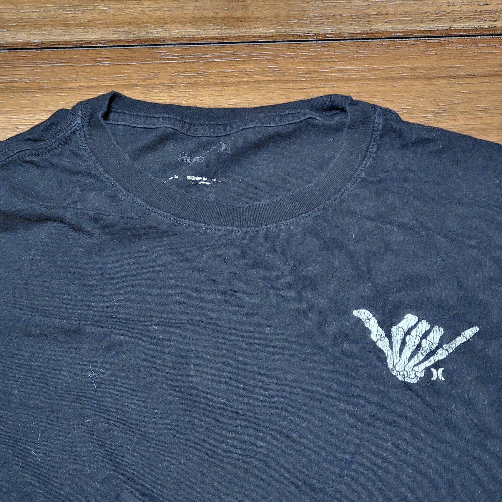 Hurley LS Black Tee "Have A Nice Wave"  - Size Medium