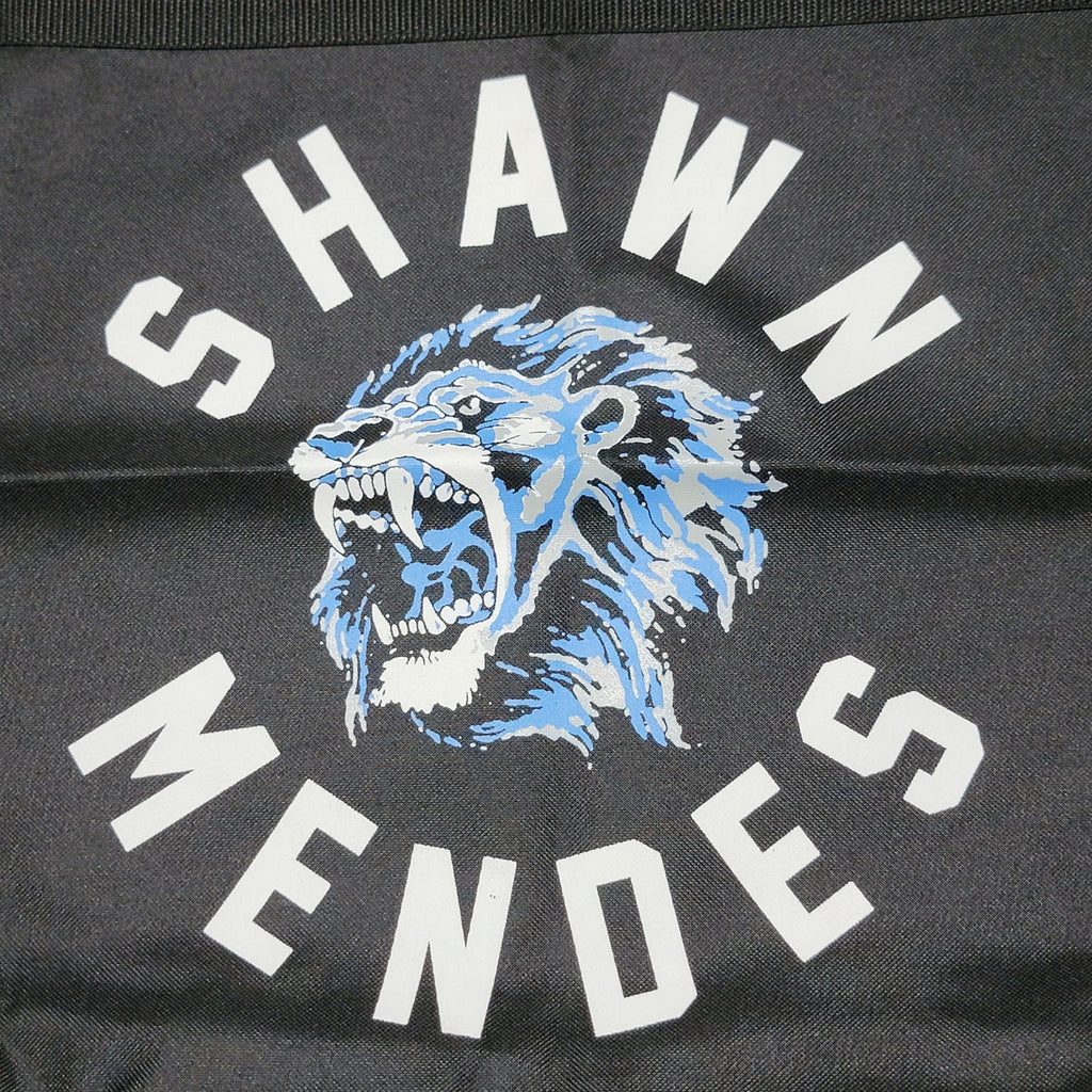 Shawn Mendes "Blue Tiger" Official Merchandise Black Canvas Tote Bag w/ Zipper
