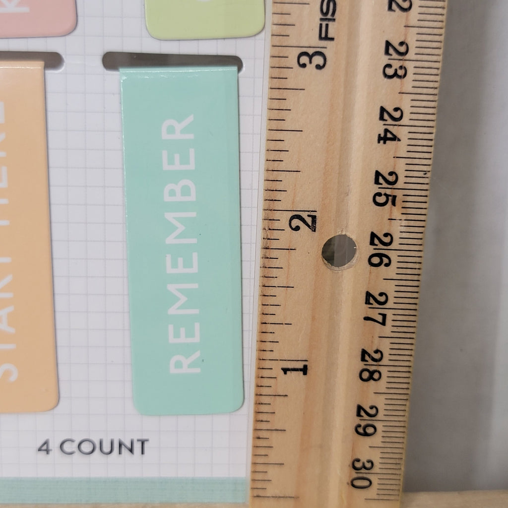 Line & Letter Magnetic Book Marks (4 Count) - NEW / SEALED