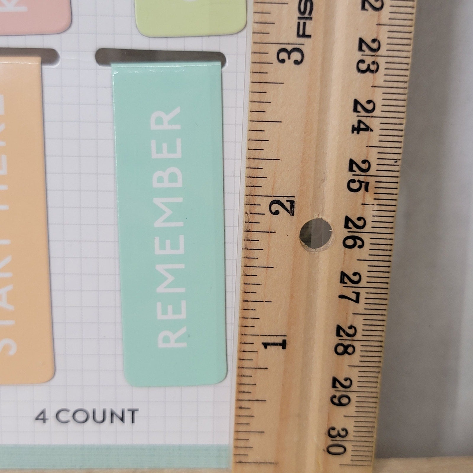Line & Letter Magnetic Book Marks (4 Count) - NEW / SEALED
