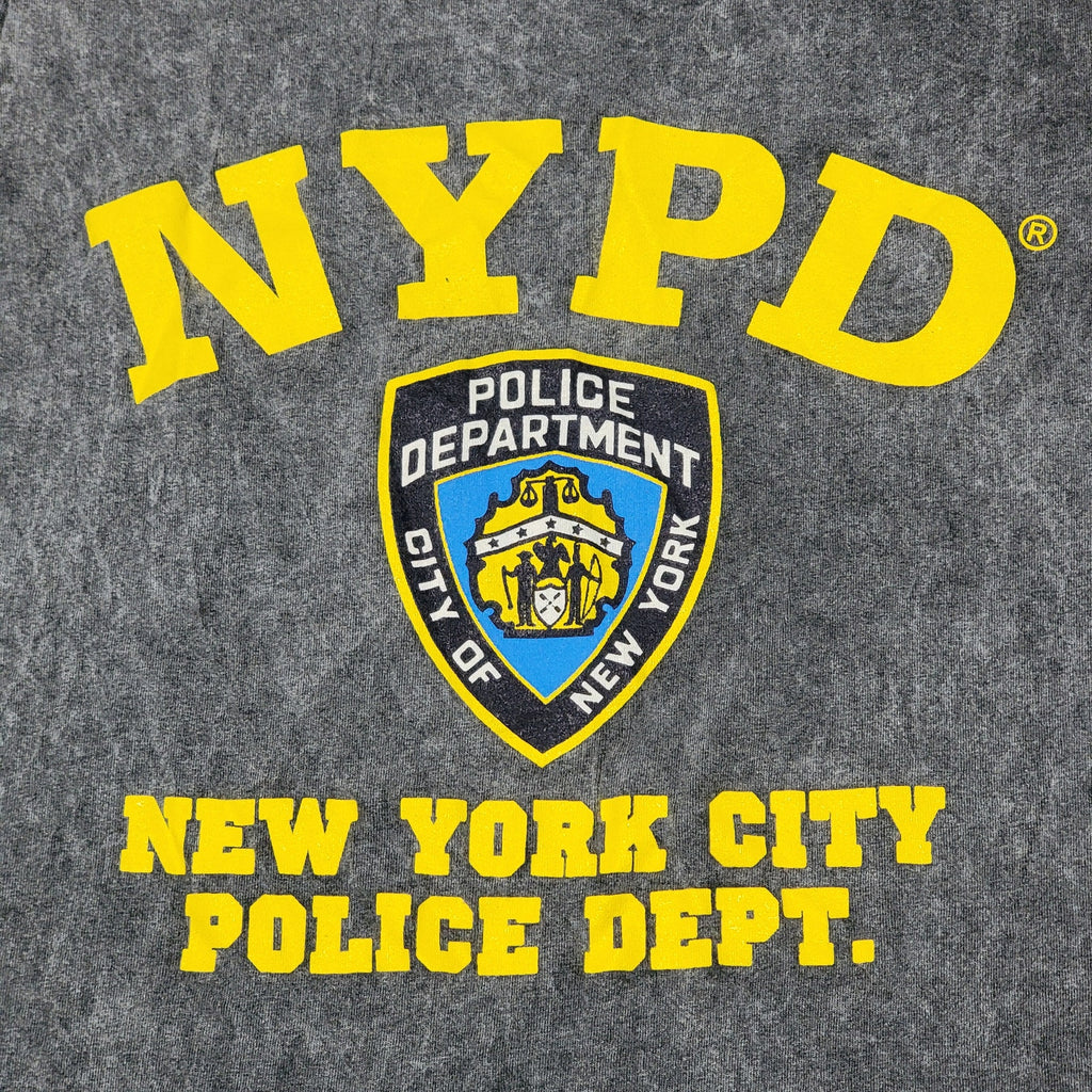 Officially Licensed NYPD Acid Washed Grey NYPD Tank Top - Size Small