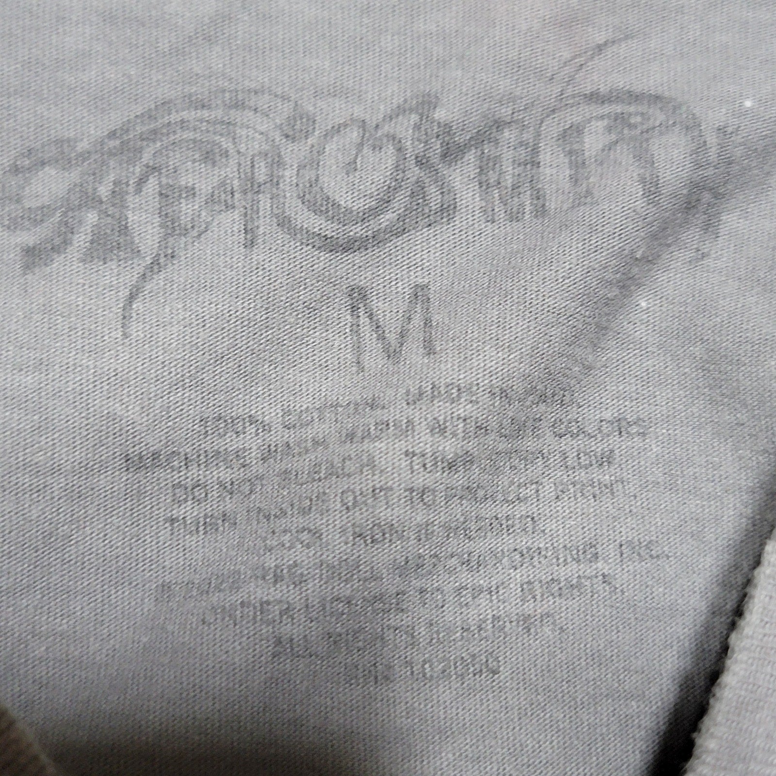 Aerosmith Grey Unisex Tee Eagle Logo - Size Medium