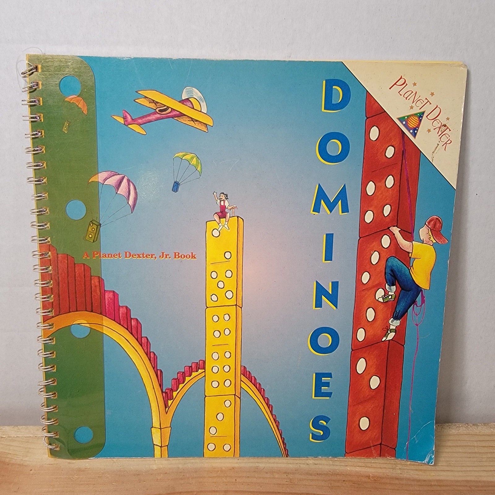 VINTAGE BOOK Dominoes, A Planet Dexter, Jr. Book (1996) (spiral bound)