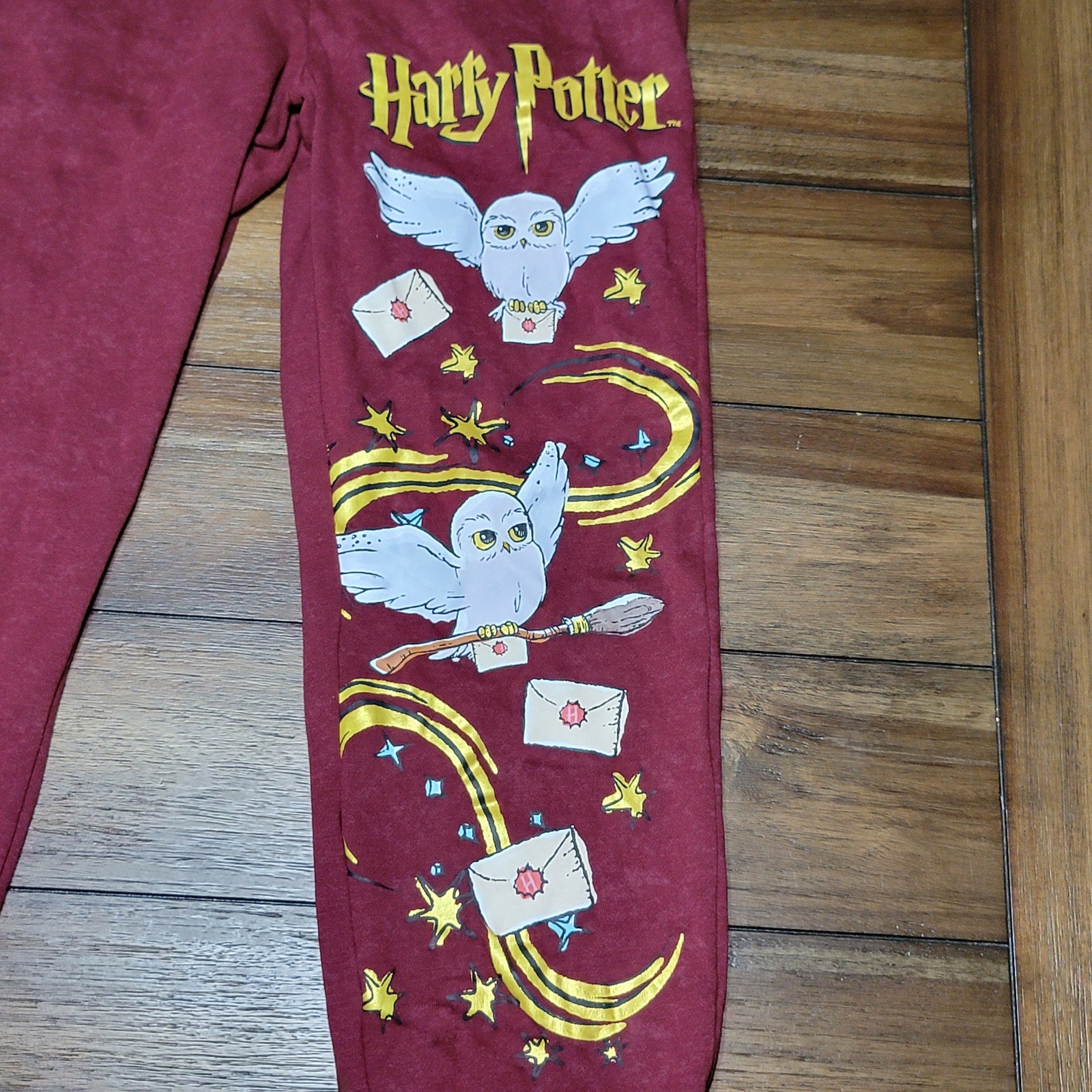 Harry Potter Burgundy Graphic Sweatpants - Size Small