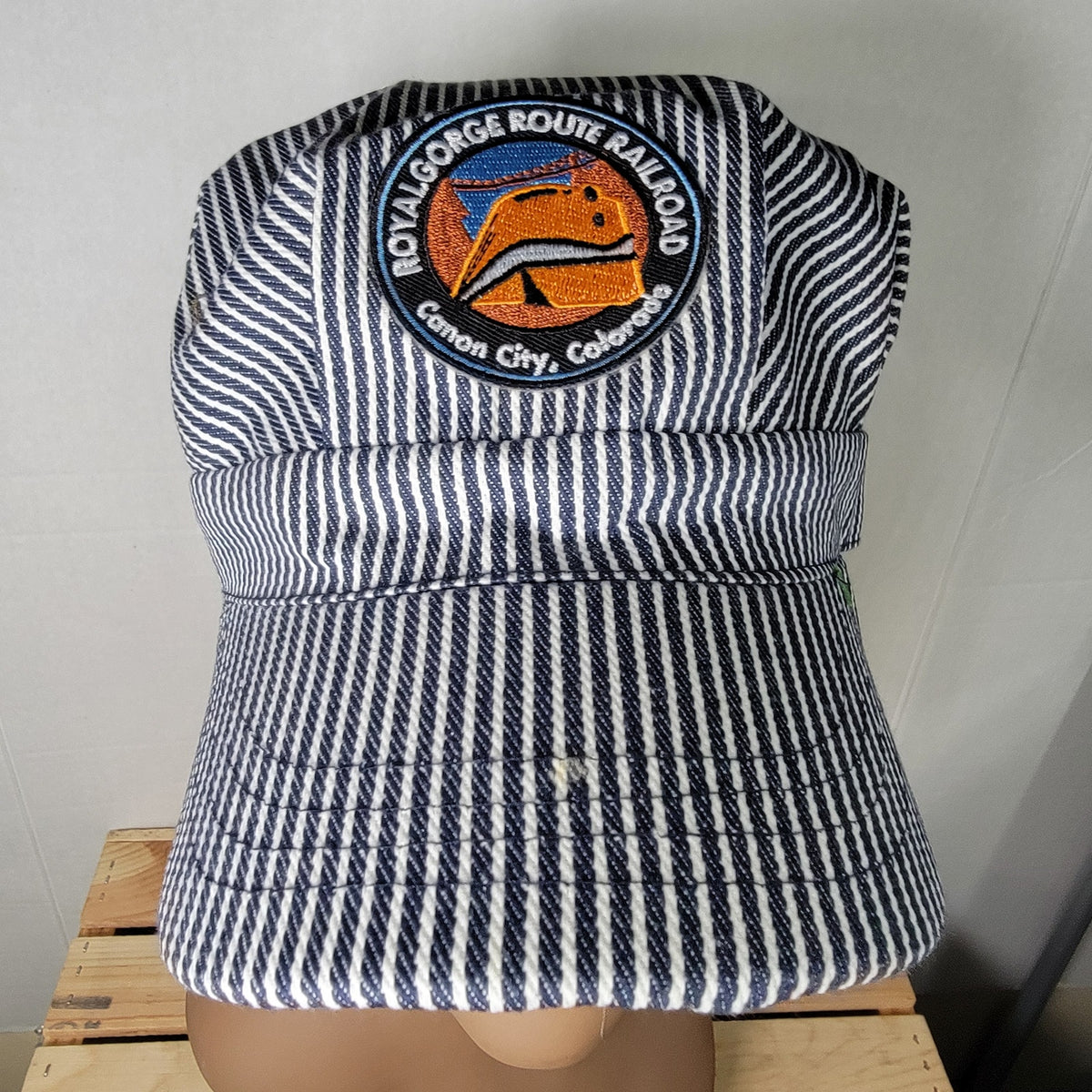Royal Gorge Route Railroad Striped Train Conductor Hat - NWT