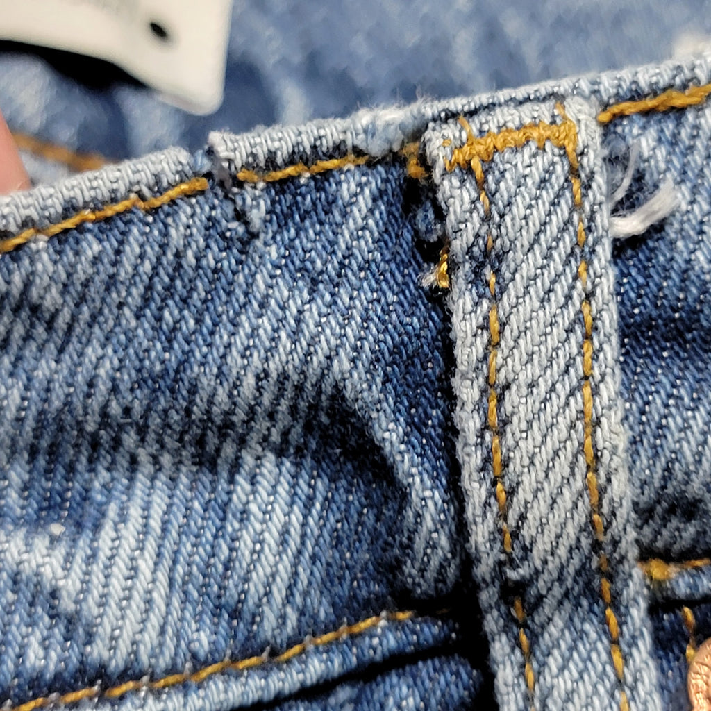 Zara 90's Full Length Straight Denim Jeans w/ Raw Hem - Size 6
