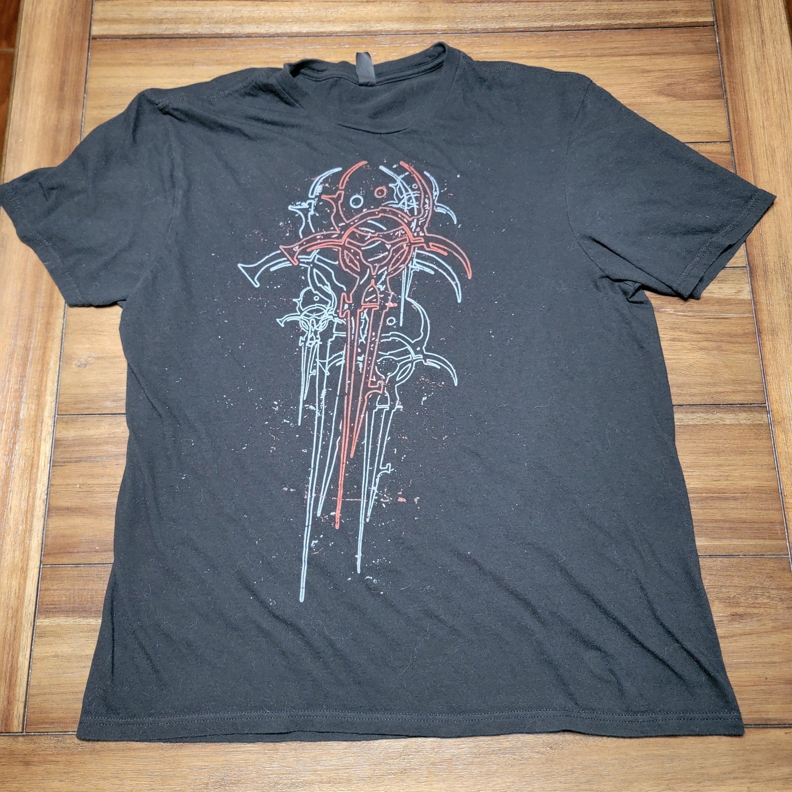 Cybersigilism Graphic Black Unisex Tee - Size Large