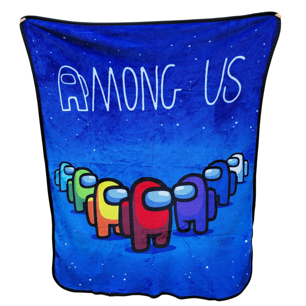 Among Us Dark Blue Fleece Pride Rainbow Character Throw - 50" x 38"