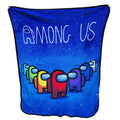 Among Us Dark Blue Fleece Pride Rainbow Character Throw - 50" x 38"