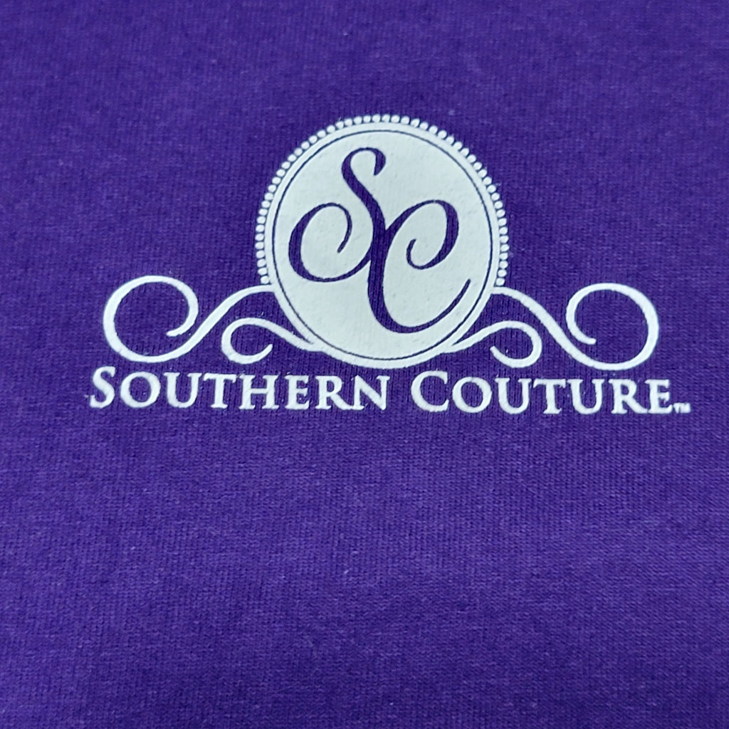 Southern Couture Purple Tee Paisley Owl - Size XL