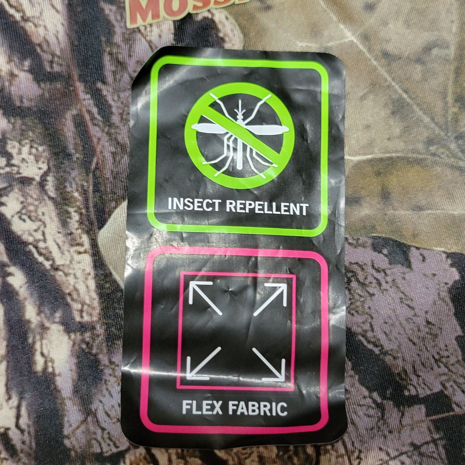 Mossy Oak Insect Repellent Flex Fabric Green Camo Shirt - Size XL (46-48) NWT