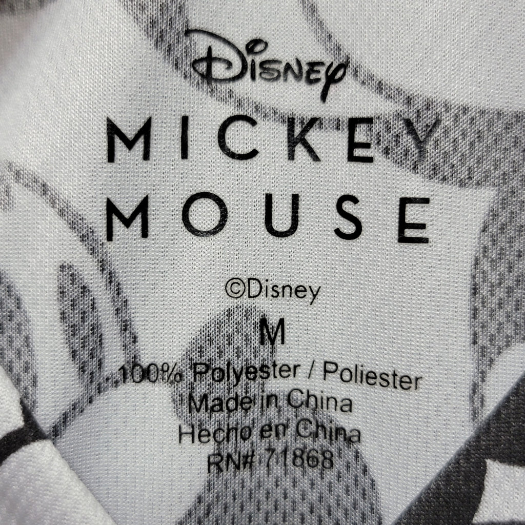 Disney Mickey Mouse B&W Button Up Jersey - Size Medium