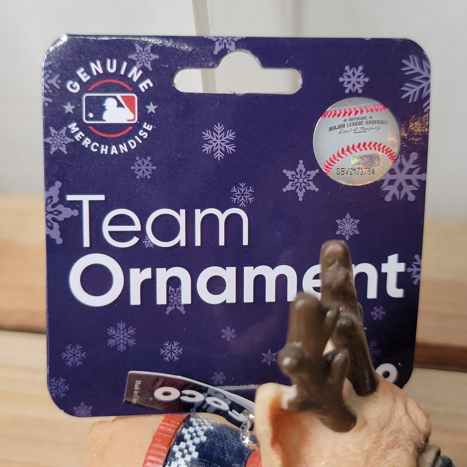 MLB Houston Astros Christmas Ornament Sweater Wearing French Bulldog - NWT